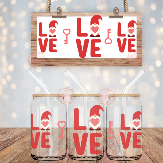 LOVE-16oz Libbey Glass Wrap