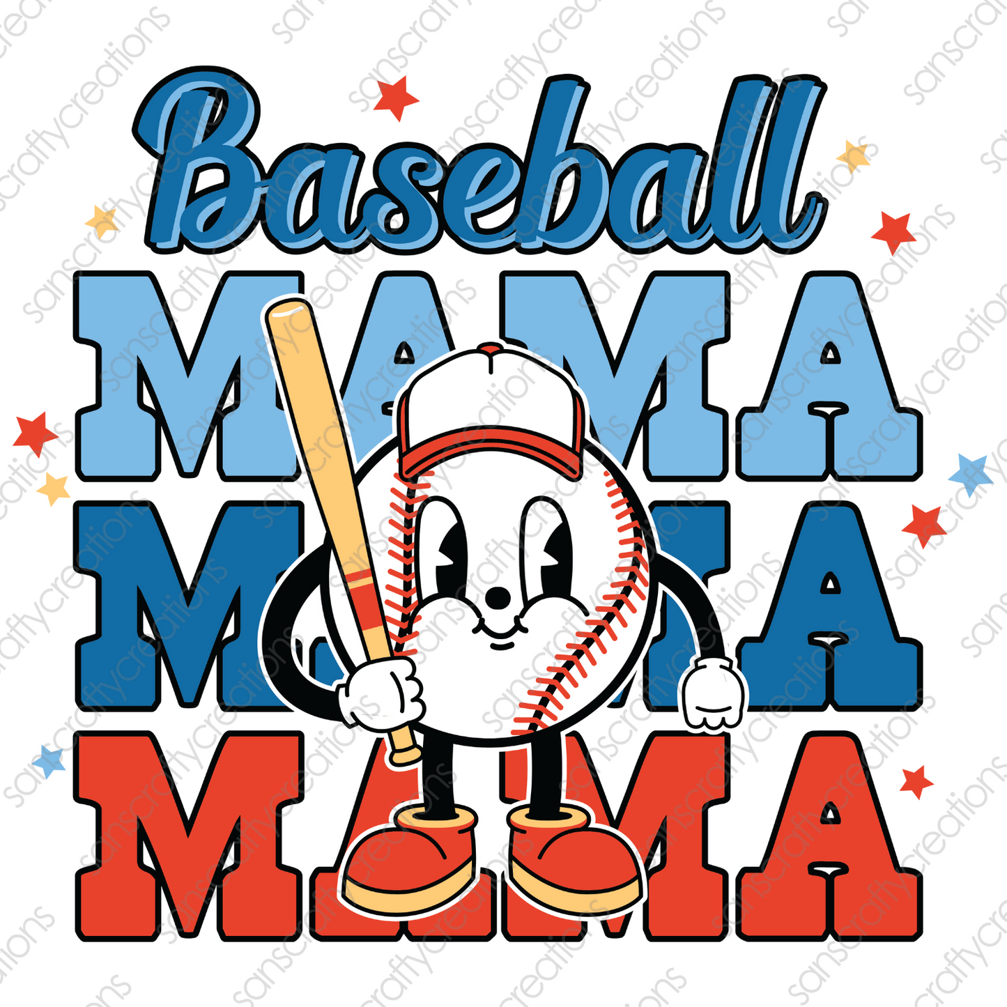 BASEBALL MAMA-Printed Heat Transfer Vinyl