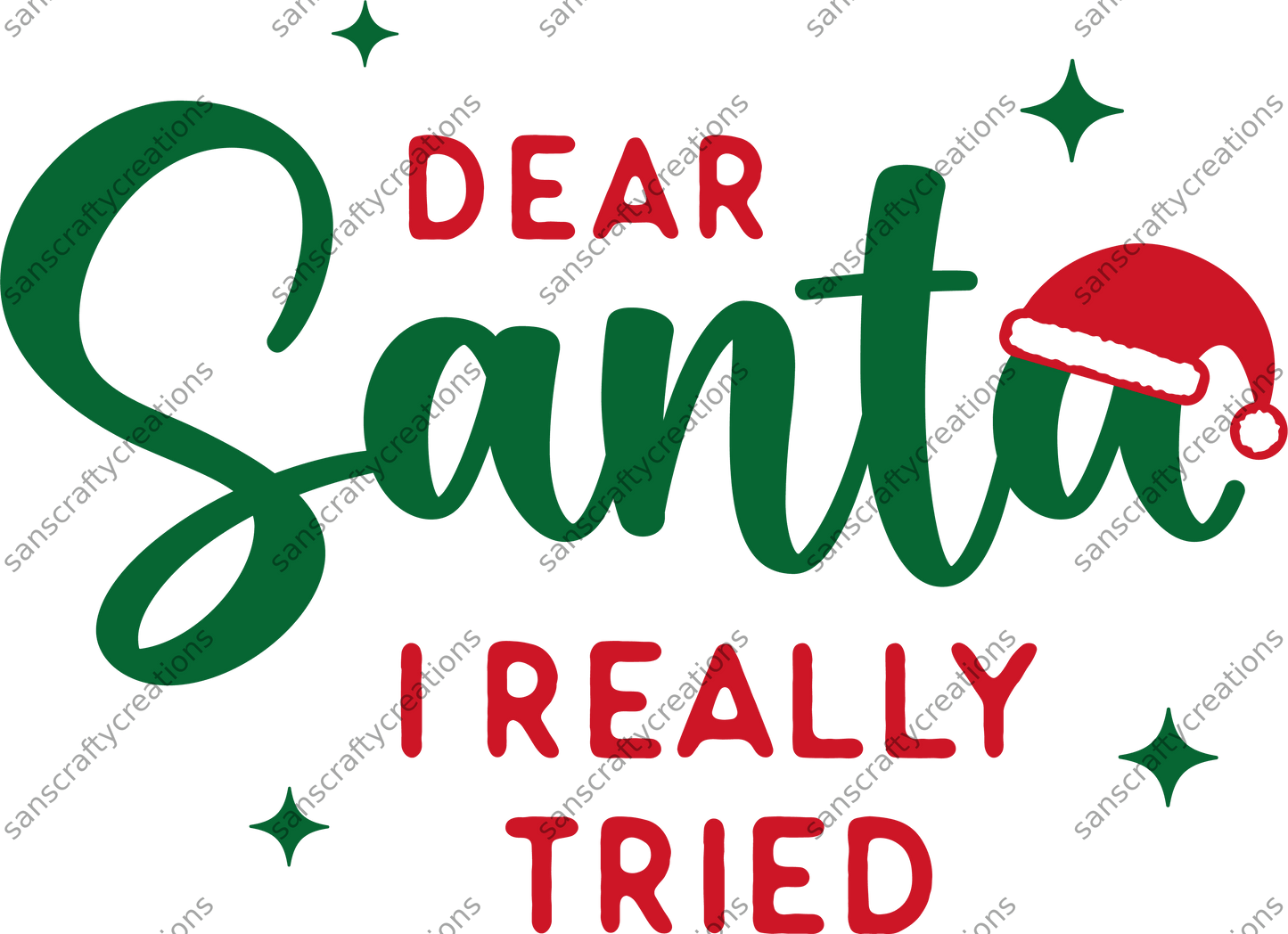 Dear Santa- Kids Transfer -  by SansCraftyCreations.com - 