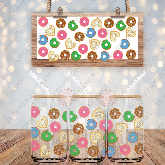 Multi Donuts-16oz Libbey Glass Wrap