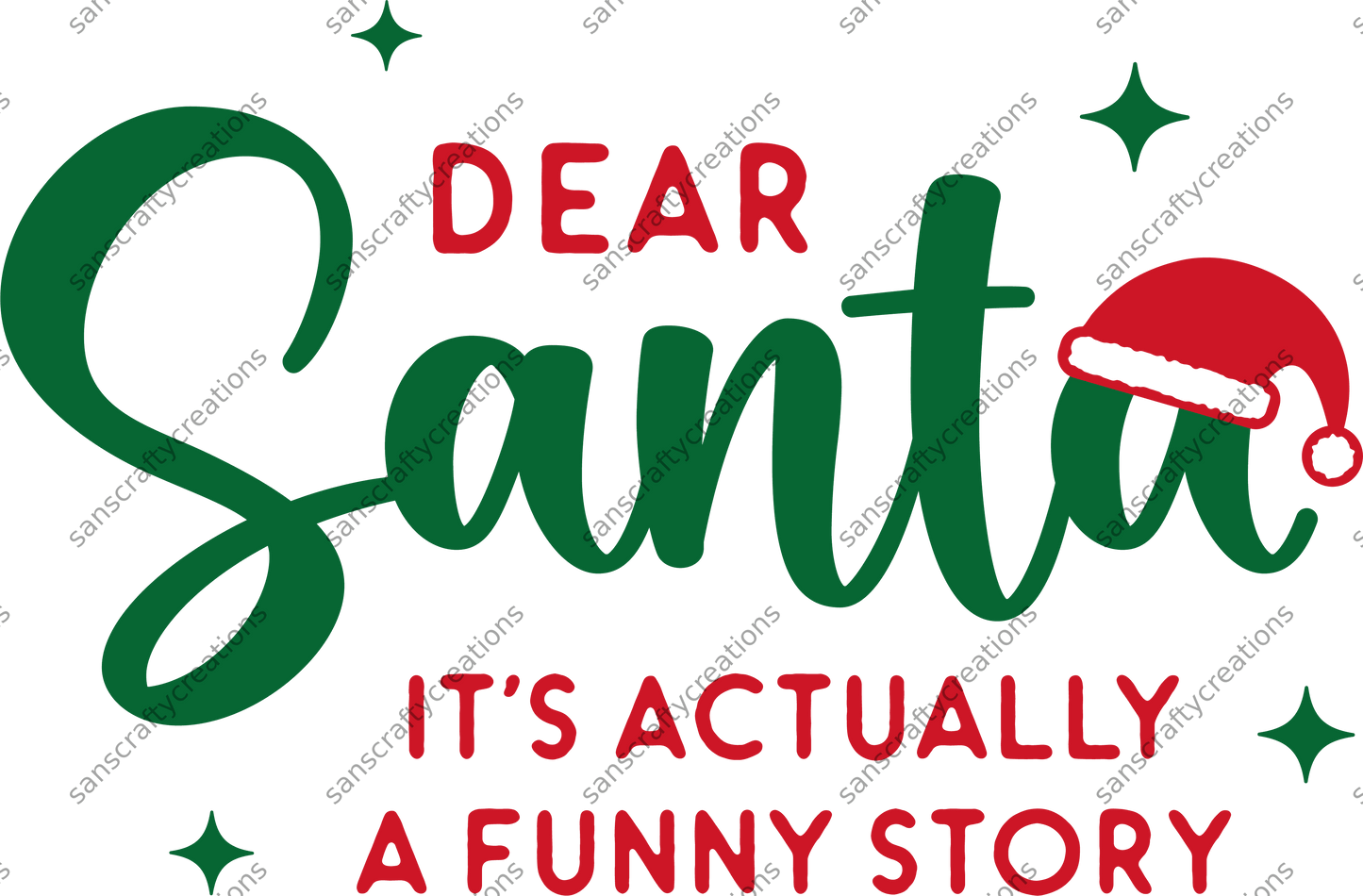 Dear Santa- Kids Transfer -  by SansCraftyCreations.com - 