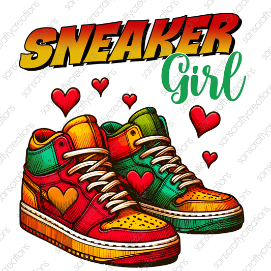 Sneaker Girl-Printed Heat Transfer Vinyl