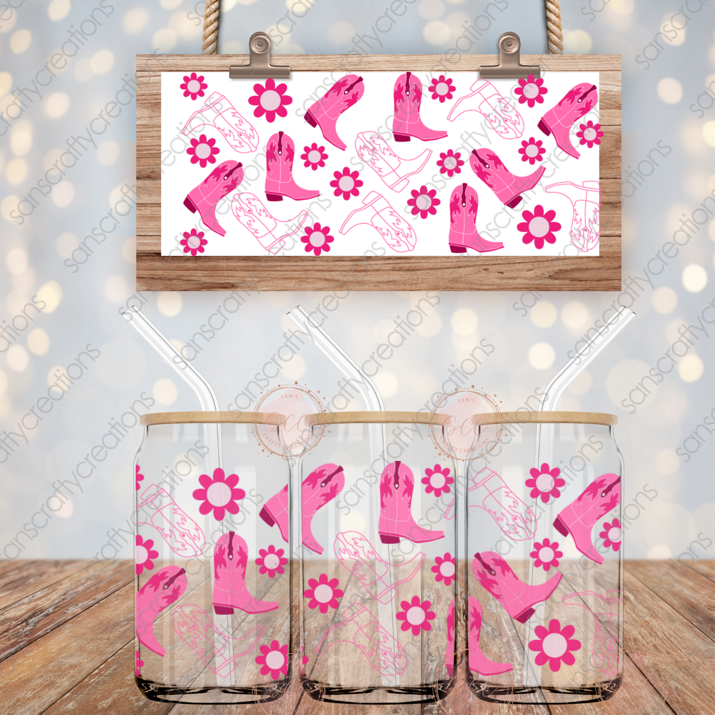 Cow Girl-16oz Glass Can