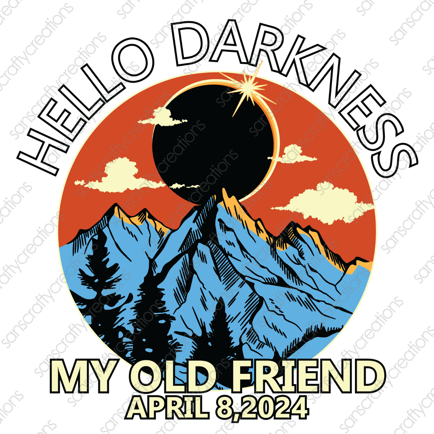 Hello Darkness-Printed Heat Transfer Vinyl