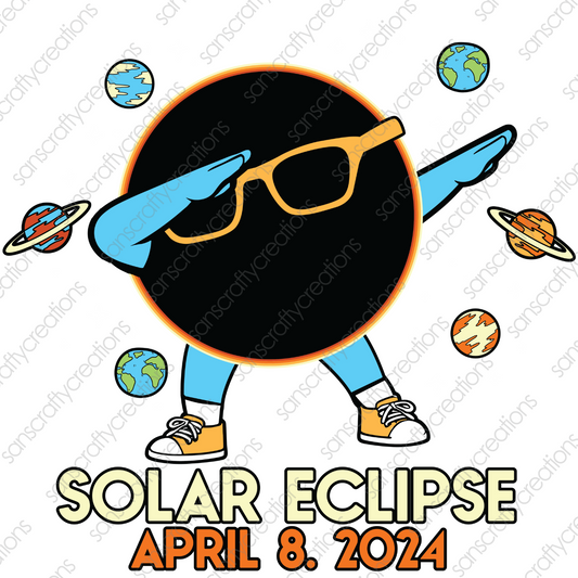 Solar Eclipse-Printed Heat Transfer Vinyl