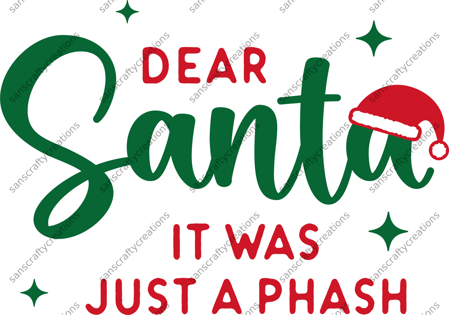 Dear Santa- Kids Transfer -  by SansCraftyCreations.com - 