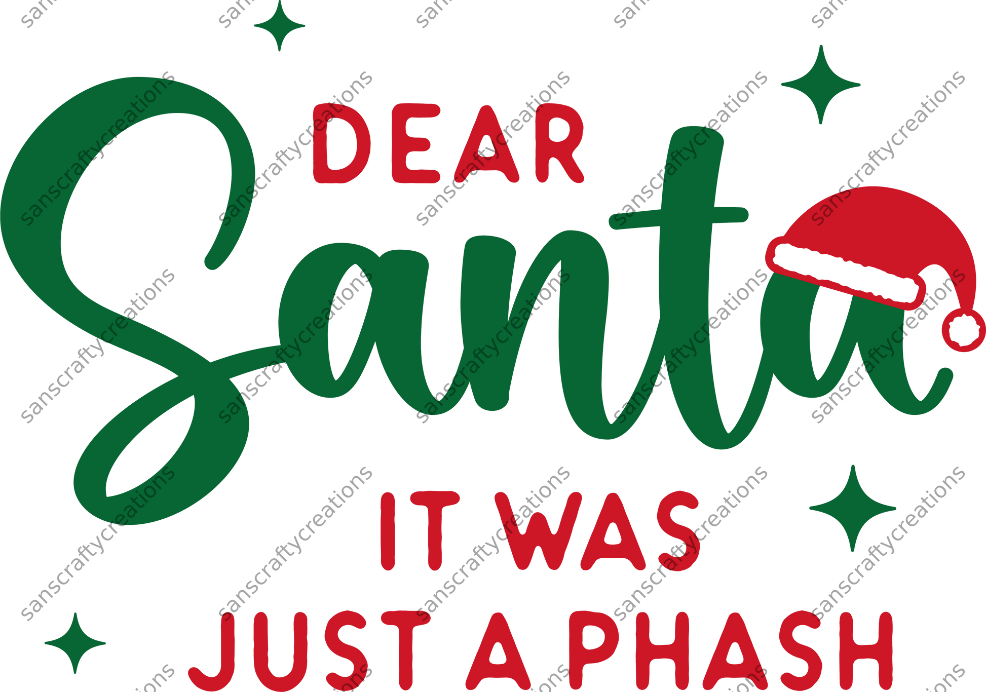 Dear Santa- Kids Transfer -  by SansCraftyCreations.com - 