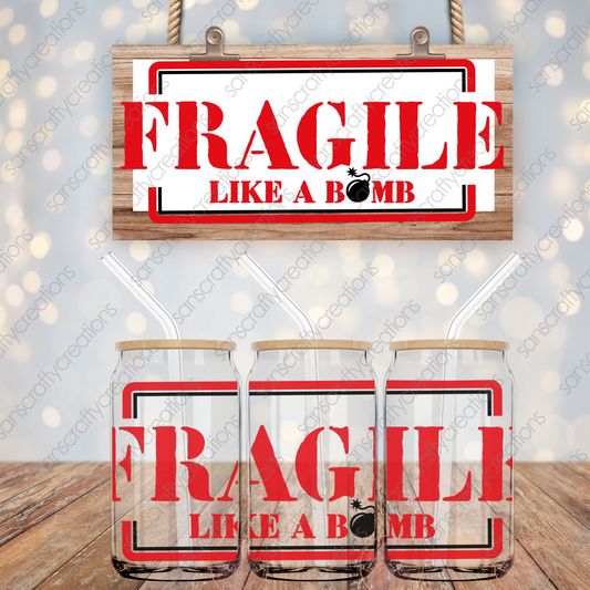 FRAGILE-16oz Libbey Glass Wrap