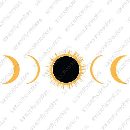 Solar Eclipse-Printed Heat Transfer Vinyl