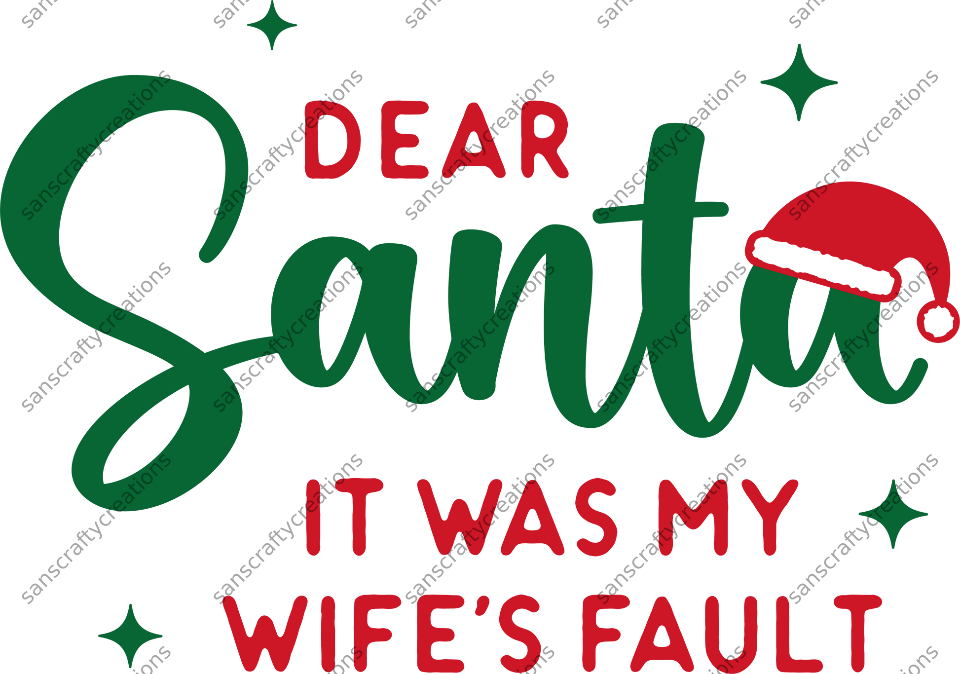 Dear Santa- Kids Transfer -  by SansCraftyCreations.com - 