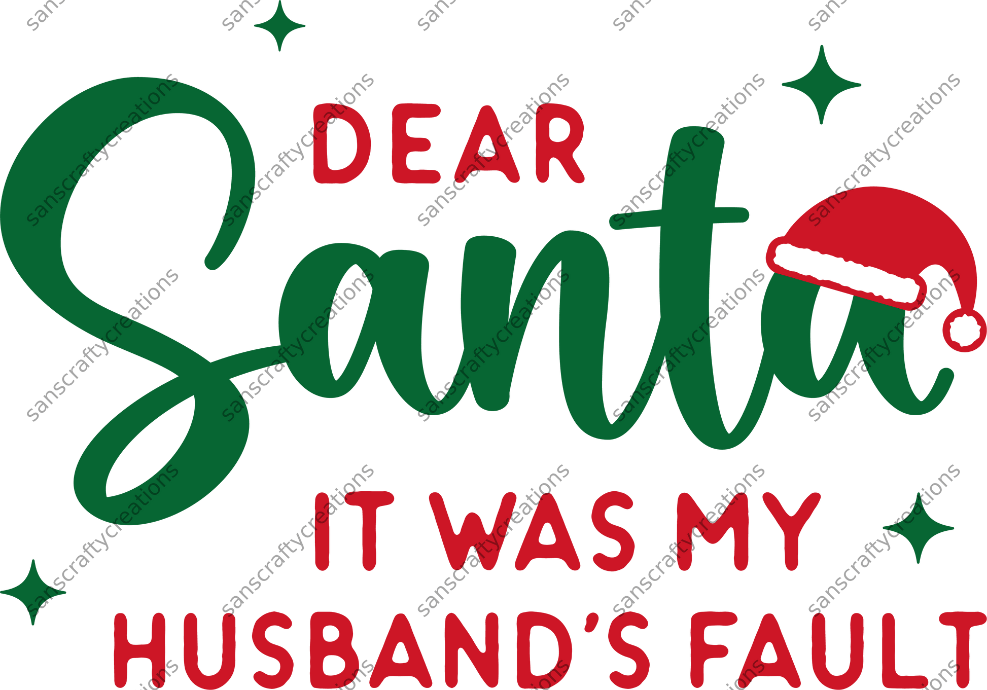 Dear Santa- Kids Transfer -  by SansCraftyCreations.com - 