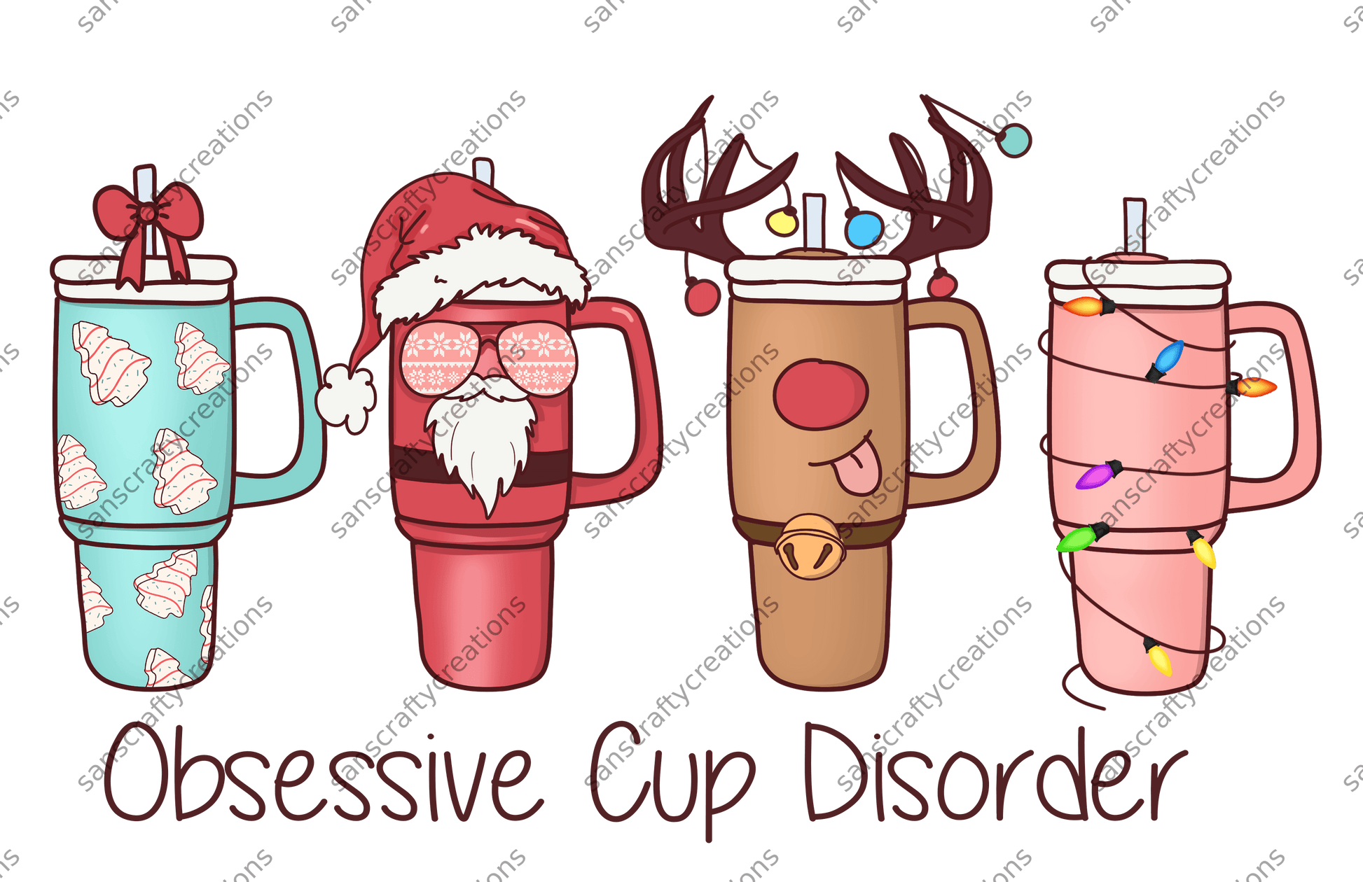 Obsessive Christmas Disorder-Transfer -  by SansCraftyCreations.com - 