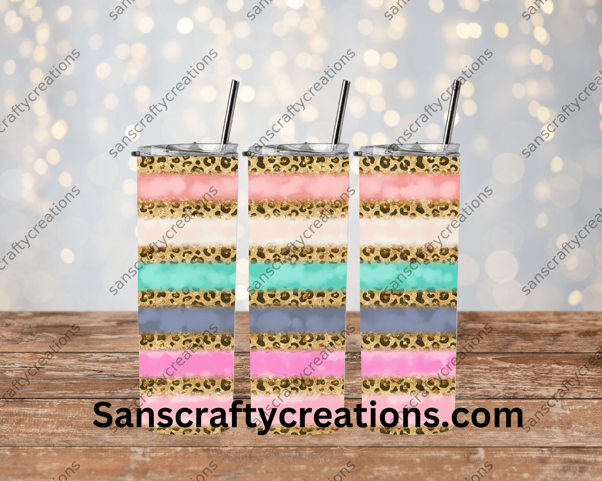 Multi Colored-Tumbler Wrap - Tumbler 20oz by Sanscraftycreations.com - blanks, custom, gift, personalized, sublimation, tumbler 20oz.