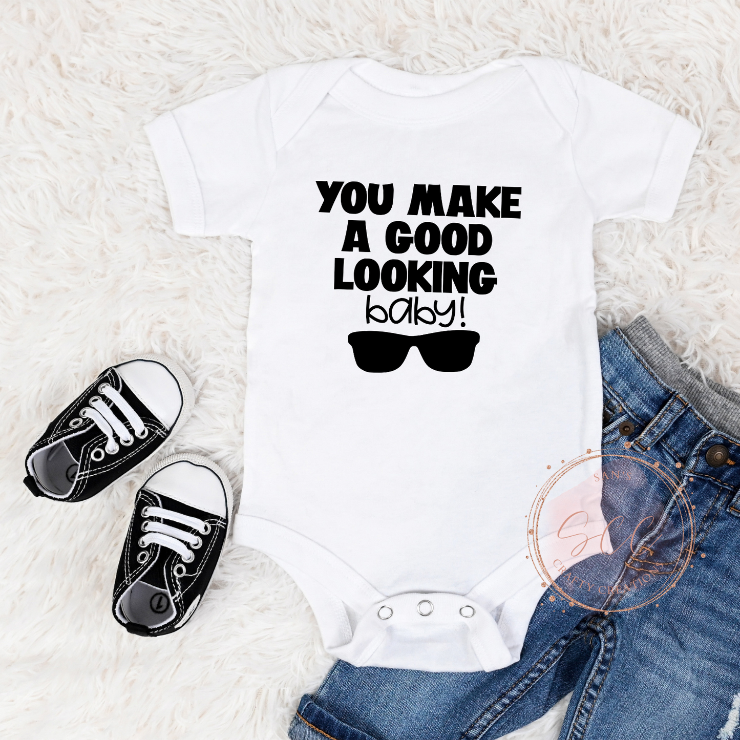 You make a good looking baby-Baby Onsie