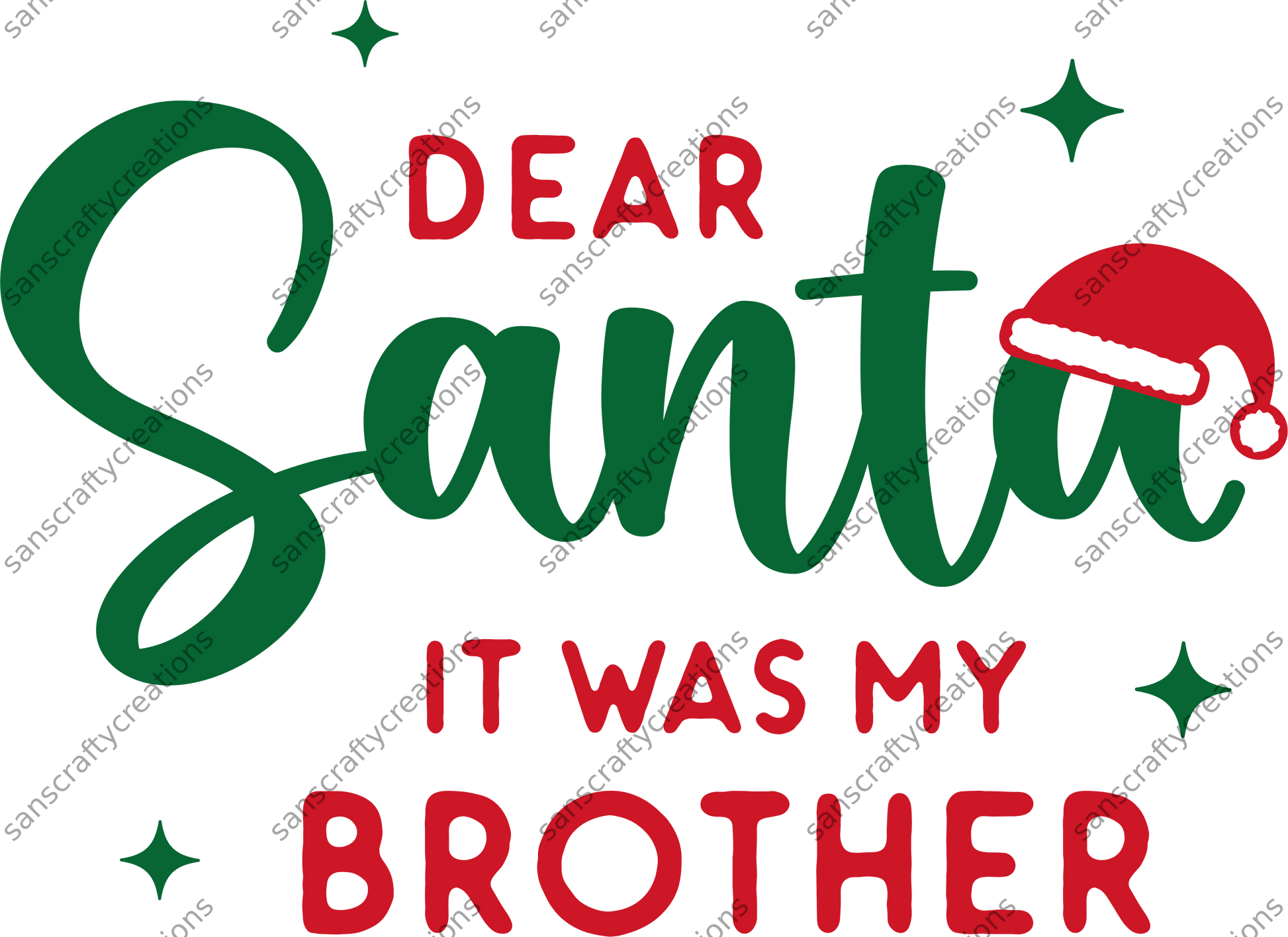 Dear Santa- Kids Transfer -  by SansCraftyCreations.com - 