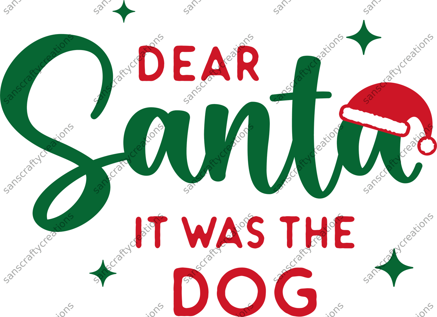 Dear Santa- Kids Transfer -  by SansCraftyCreations.com - 