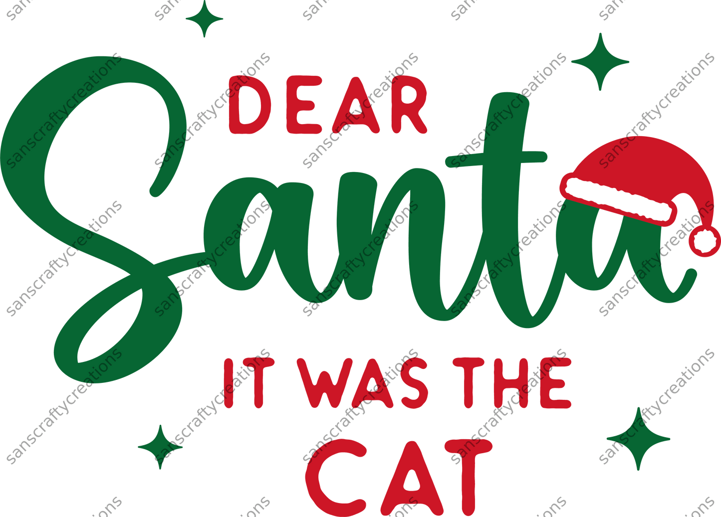 Dear Santa- Kids Transfer -  by SansCraftyCreations.com - 