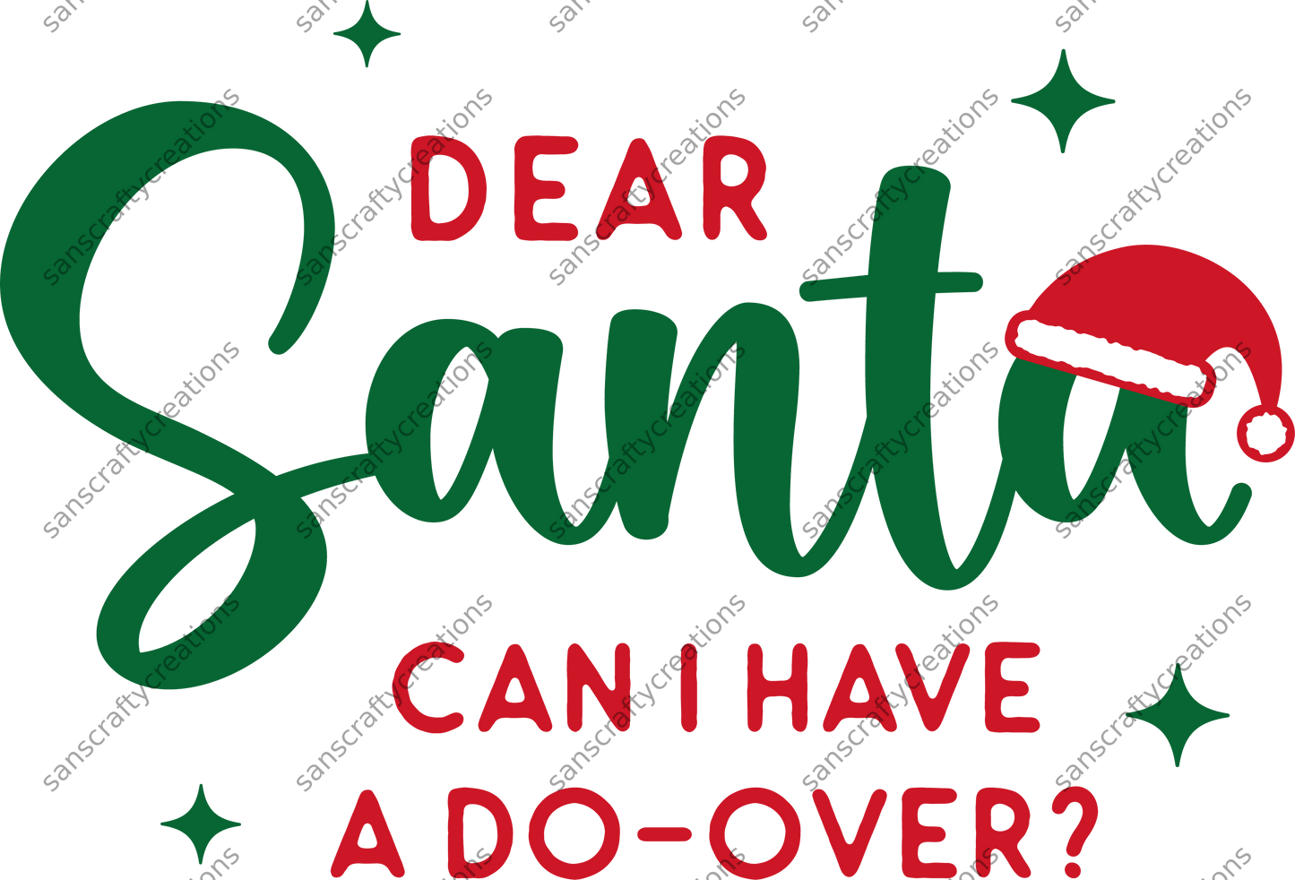 Dear Santa- Kids Transfer -  by SansCraftyCreations.com - 