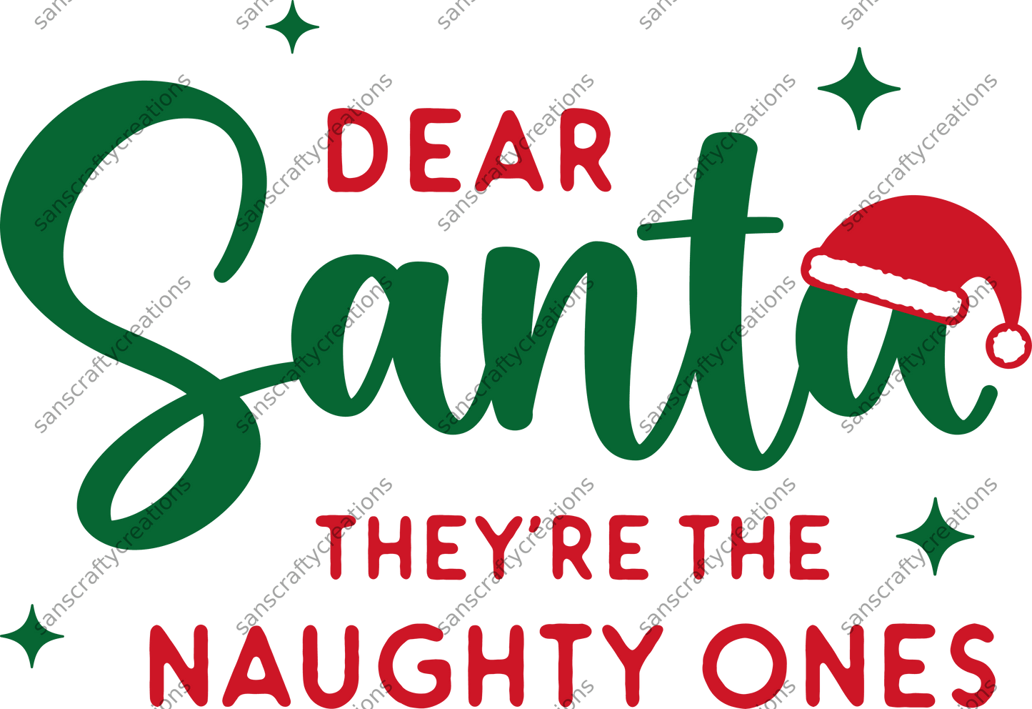 Dear Santa- Kids Transfer -  by SansCraftyCreations.com - 