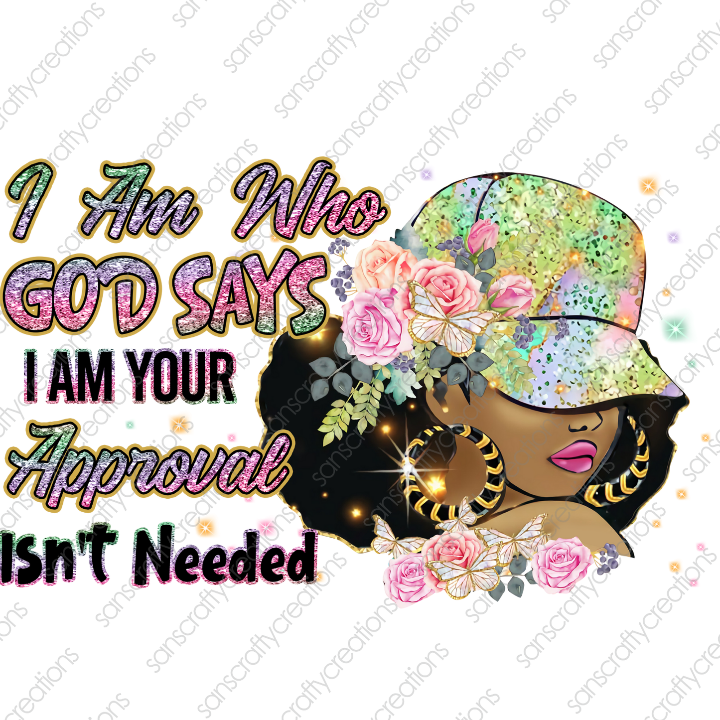 I am who God-Printed Heat Transfer Vinyl