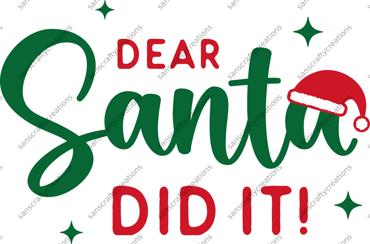 Dear Santa- Kids Transfer -  by SansCraftyCreations.com - 