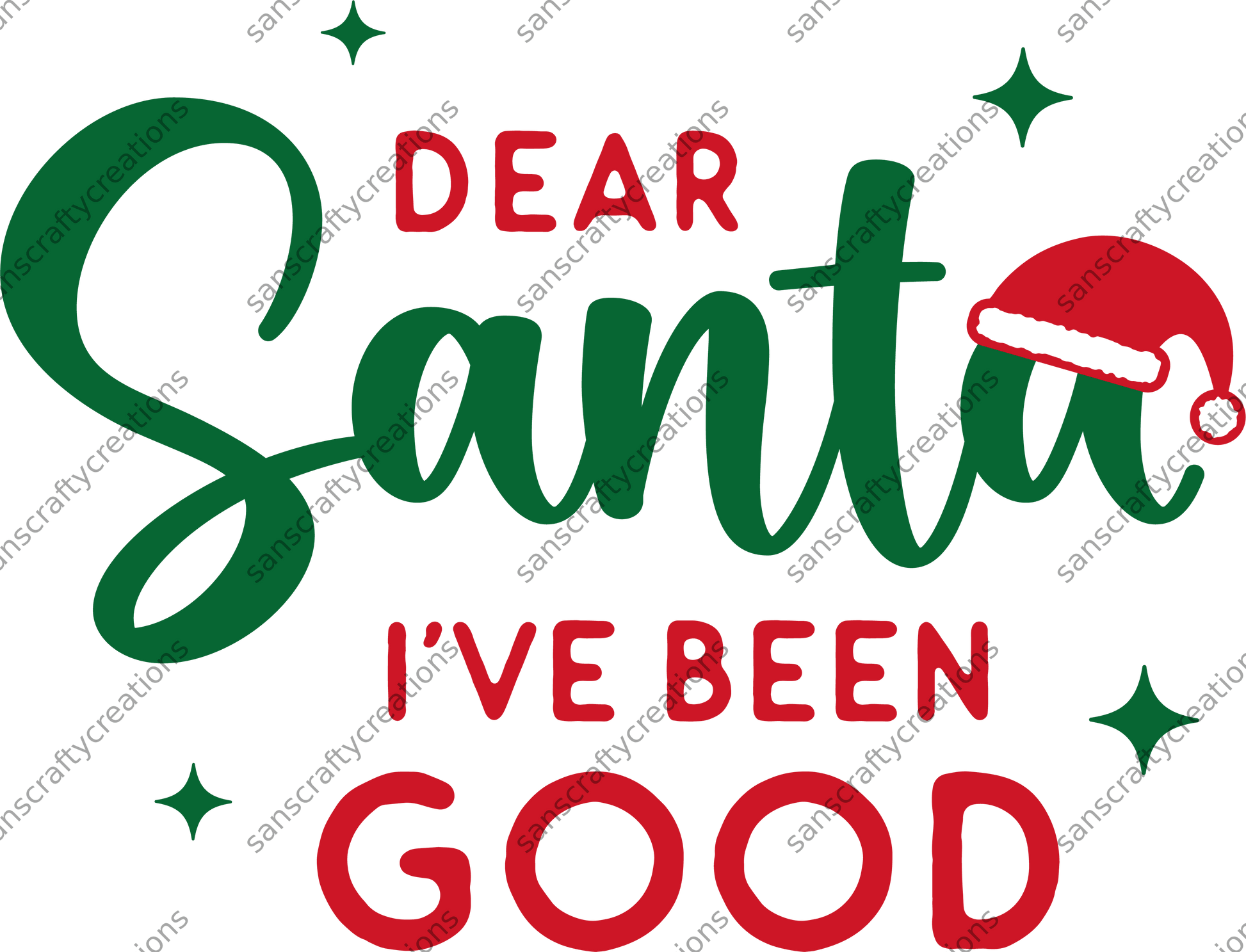 Dear Santa- Kids Transfer -  by SansCraftyCreations.com - 