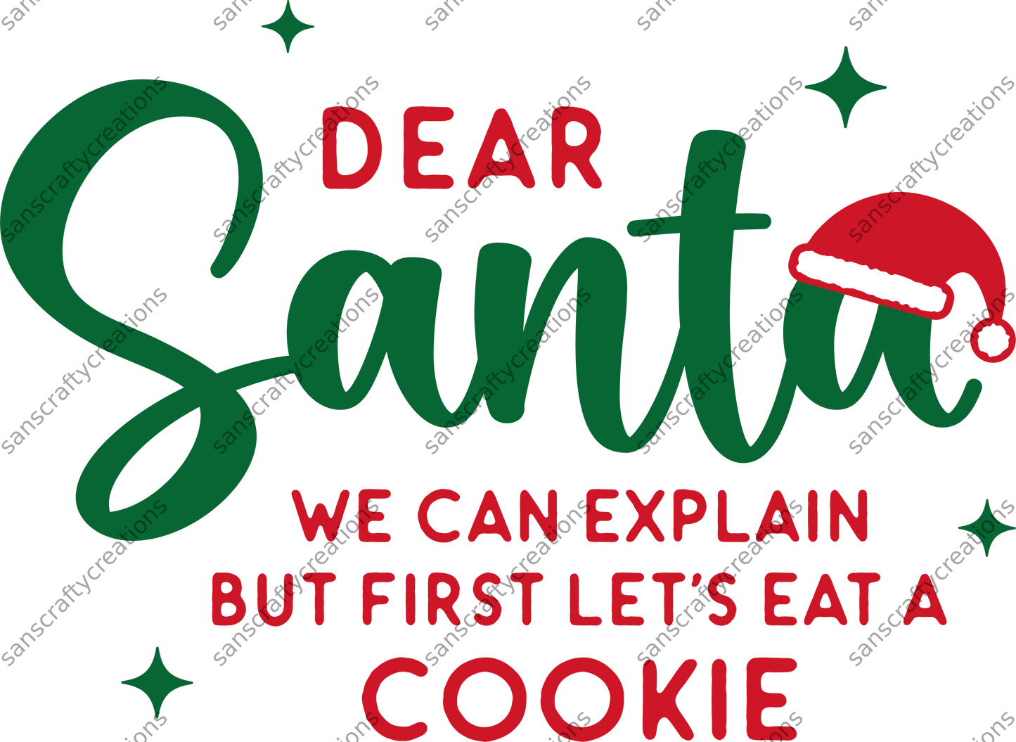 Dear Santa- Kids Transfer -  by SansCraftyCreations.com - 