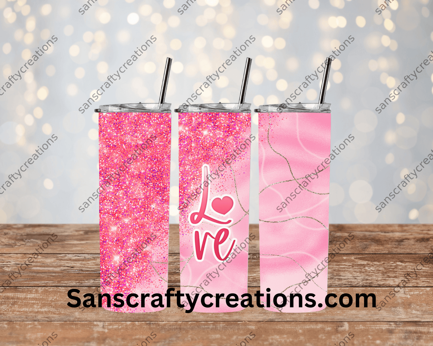 Love-Tumbler Wrap - Tumbler 20oz by Sanscraftycreations.com - blanks, custom, gift, personalized, sublimation, tumbler 20oz.