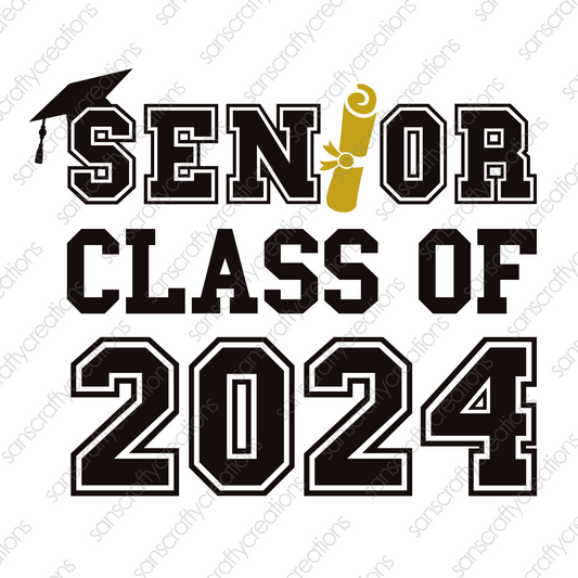 Senior Class of 2024-Printed Heat Transfer Vinyl