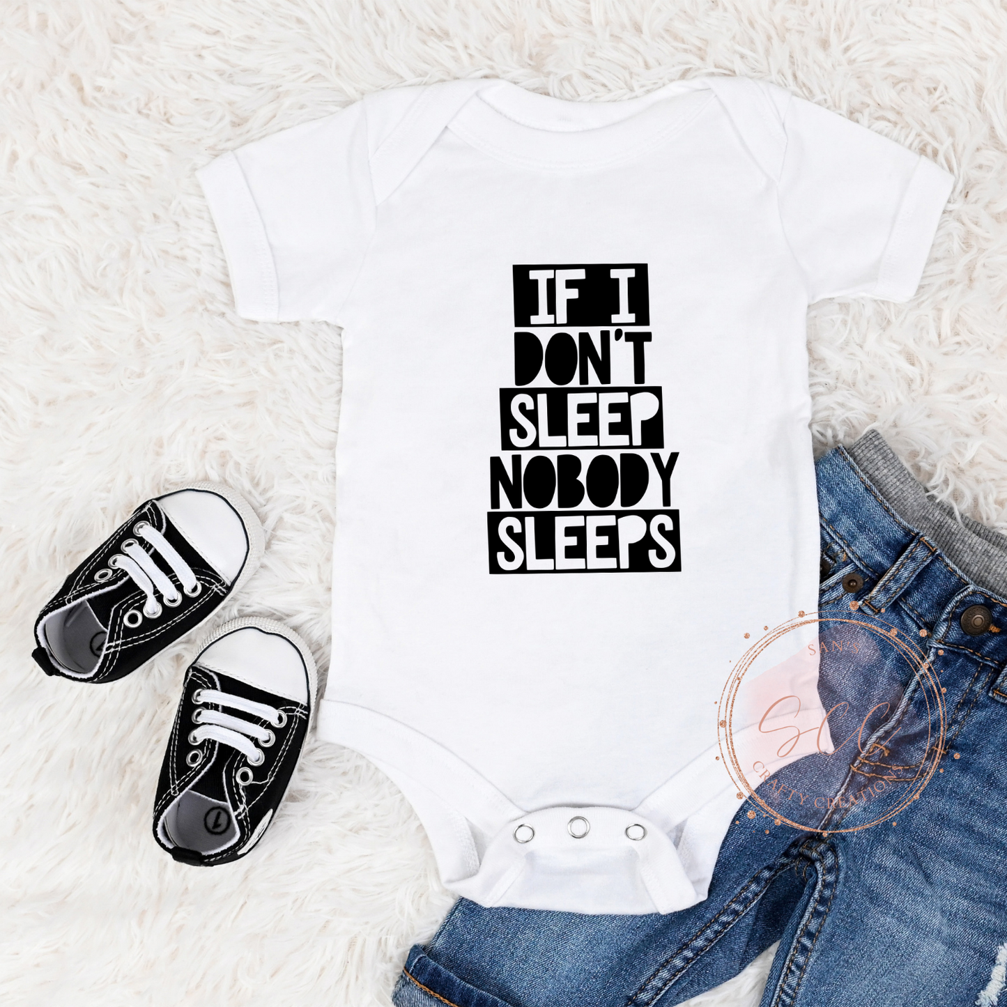 If I don't sleep nobody sleeps-Baby Onsie