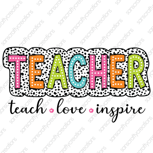 TEACHER-Printed Heat Transfer Vinyl