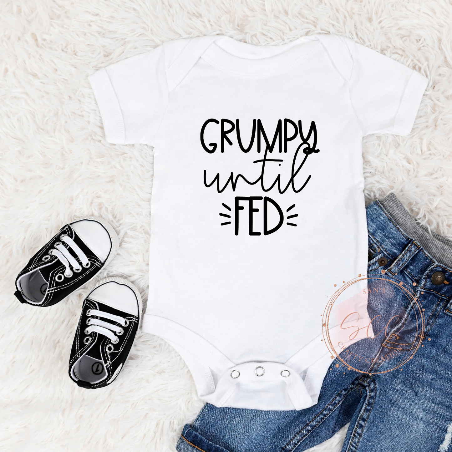 Grumpy until Fed-Baby Onsie