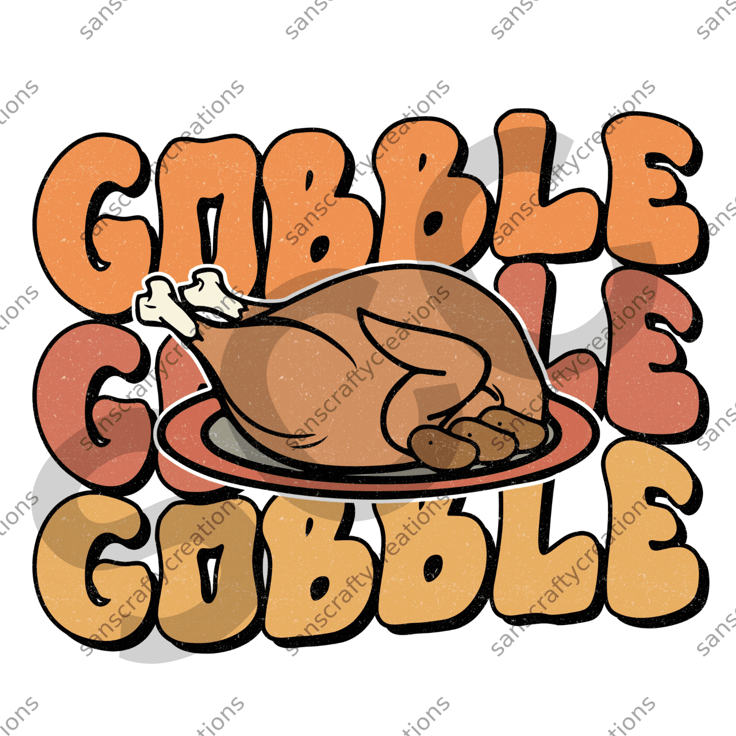 Gobble Gobble Gobble -  by SansCraftyCreations.com - 