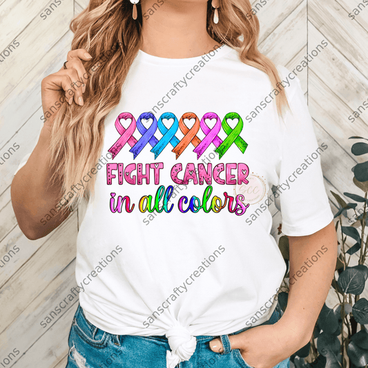 Fight Cancer in all Colors - by SansCraftyCreations.com -