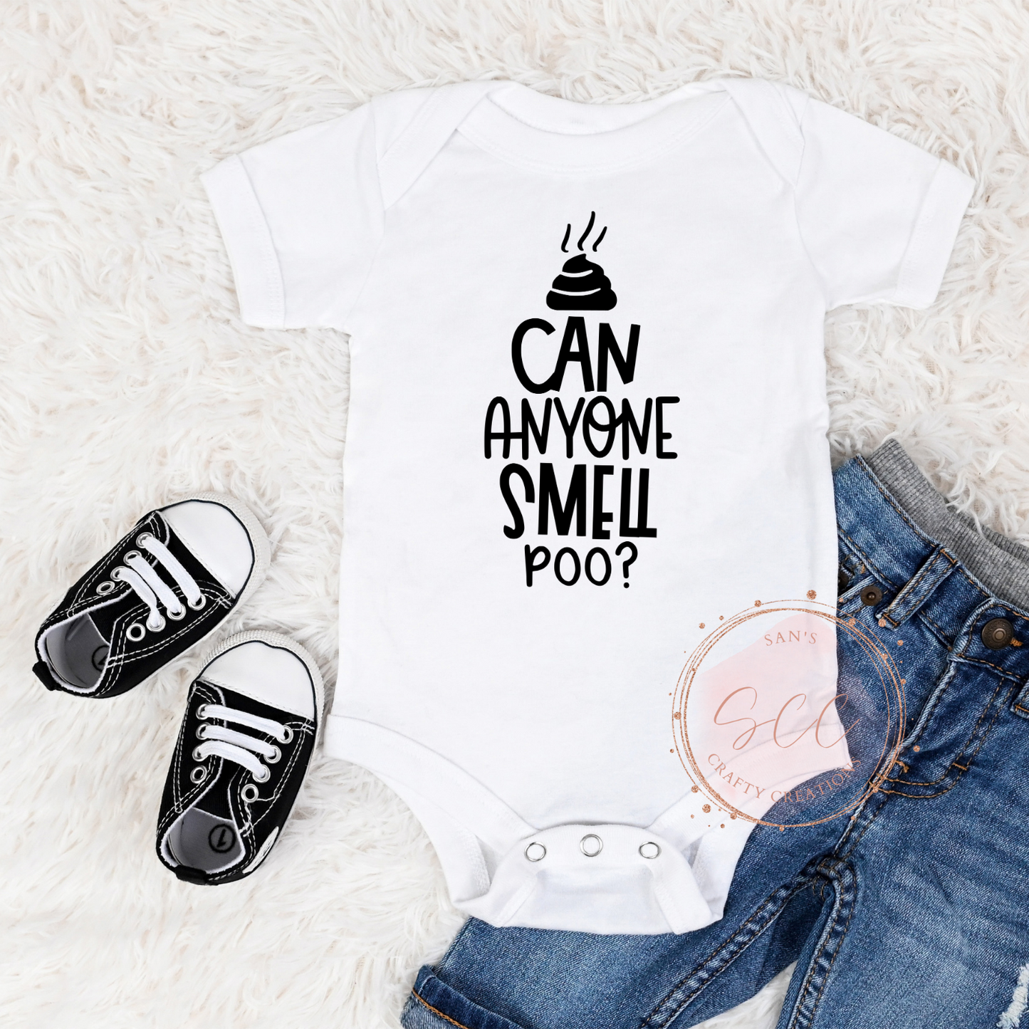 Can anyone smell Poo?-Baby Onsie