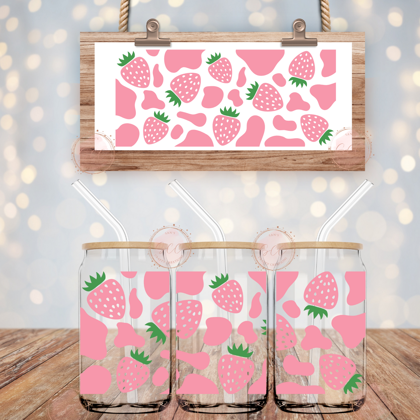 Strawberry Cow-Libbey Glass Wrap