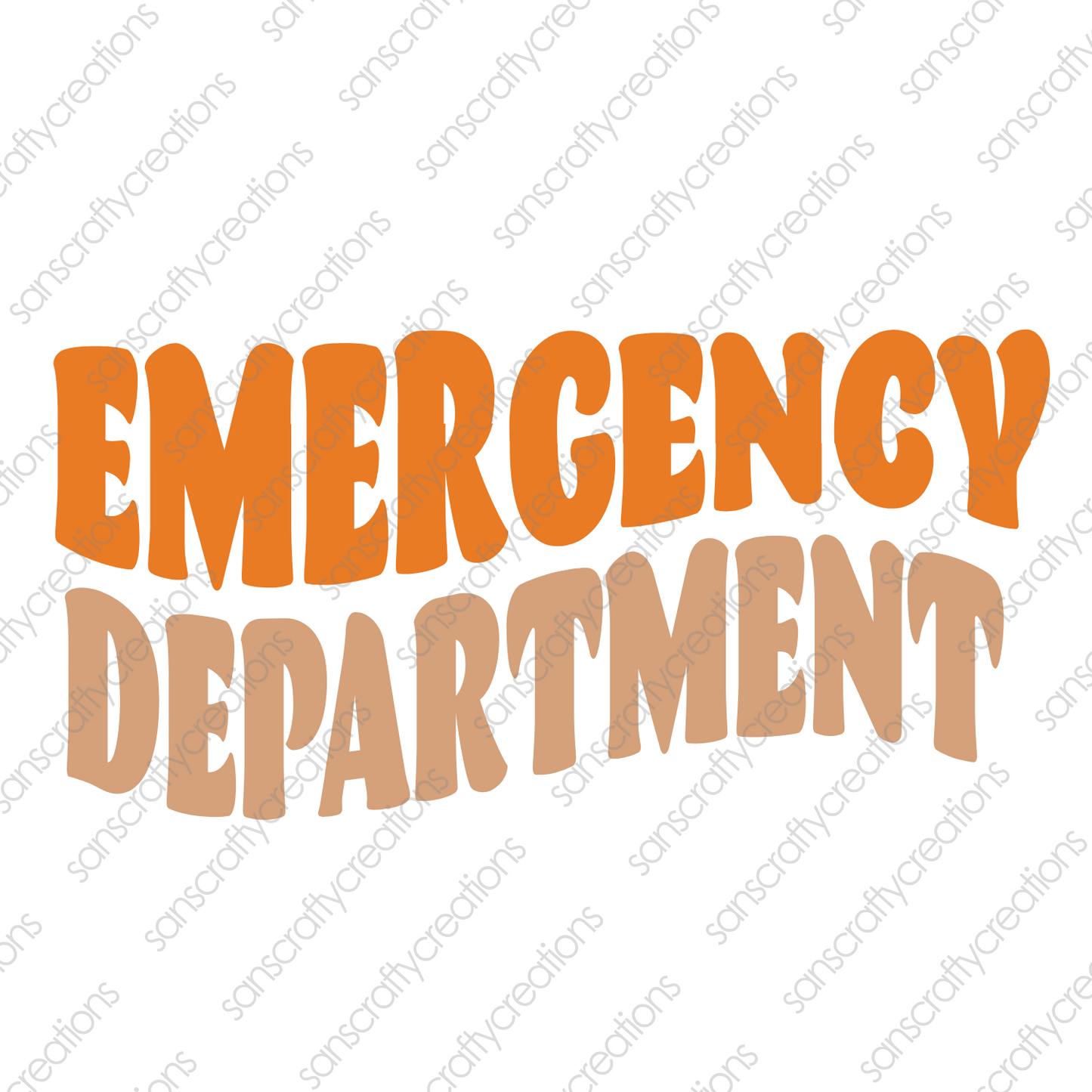 Emergency Department-Printed Heat Transfer Vinyl