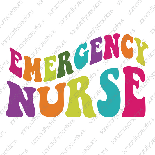 Emergency Nurse-Printed Heat Transfer Vinyl