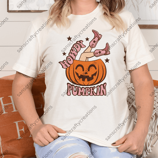 Howdy Pumpkin-Transfer - by SansCraftyCreations.com -