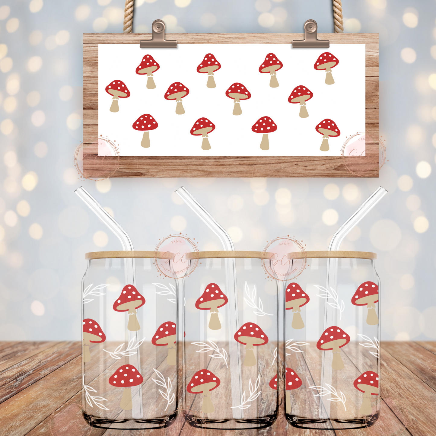 Mushroom-Libbey Glass Wrap