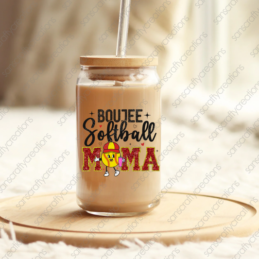 Boujee Softball Mama-Decal