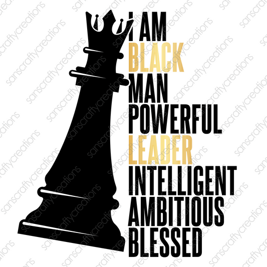 I am Black Man -Printed Heat Transfer Vinyl