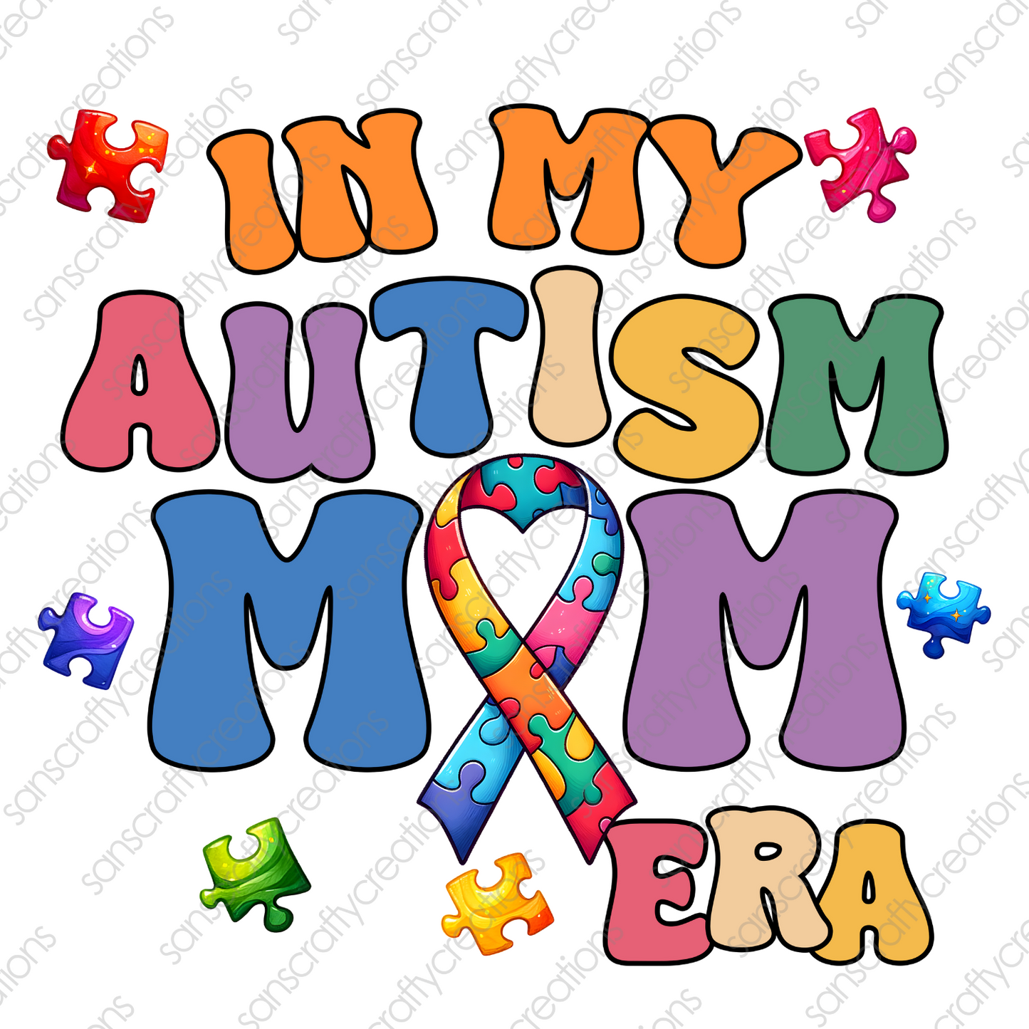 In my Autism Mom Era-Printed Heat Transfer Vinyl