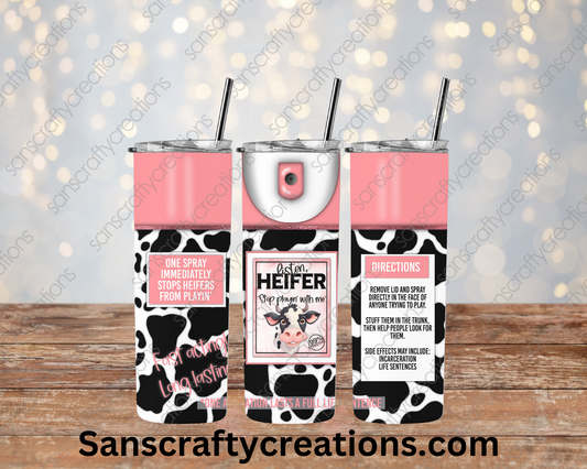 Listen Heifer-Tumbler Wrap