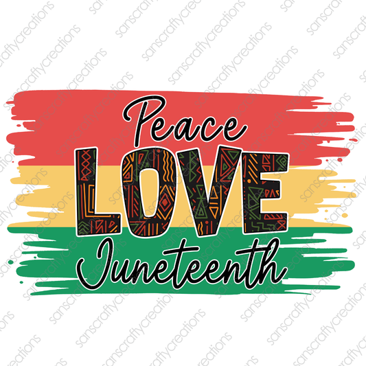 Peace Love Juneteenth-Printed Heat Transfer Vinyl