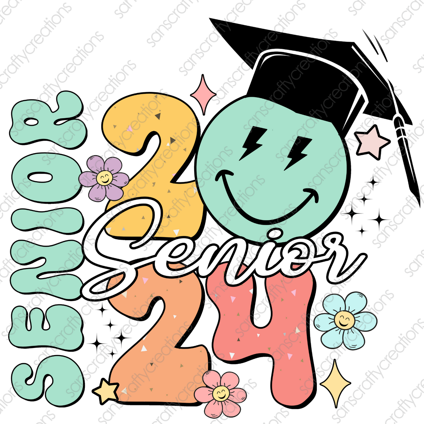 SENIOR 2024-Printed Heat Transfer Vinyl