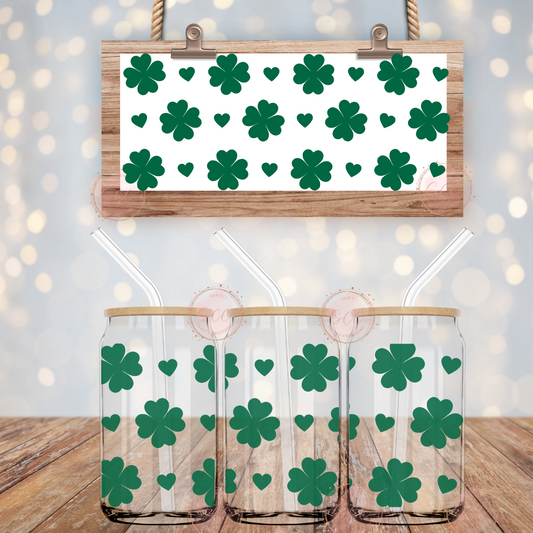 Clovers 2-16oz Libbey Glass Wrap