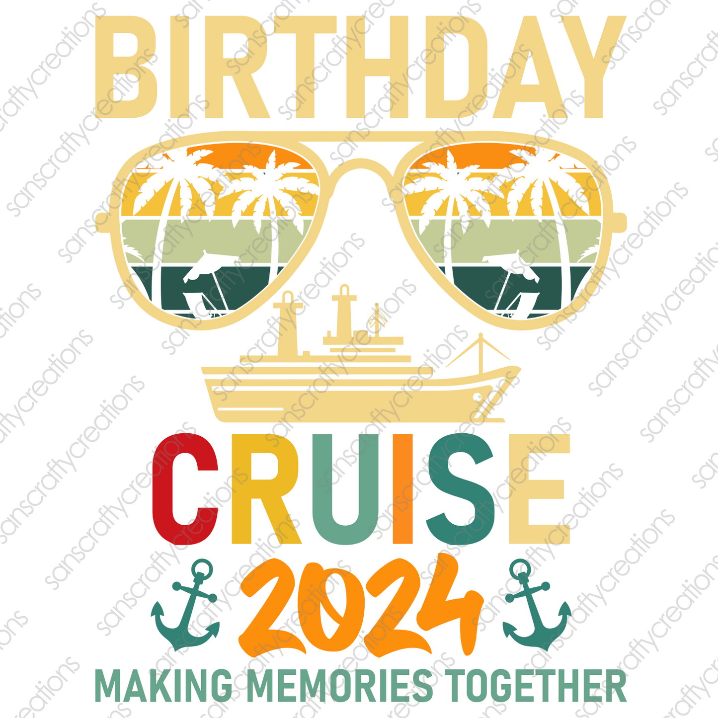 Birthday Cruise-Printed Heat Transfer Vinyl