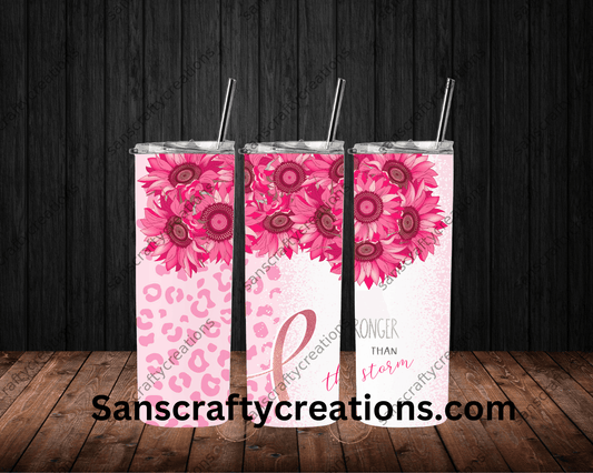 Stronger than the Storm-Tumbler Wrap - Tumbler 20oz by Sanscraftycreations.com - blanks, custom, gift, personalized, sublimation, tumbler 20oz.