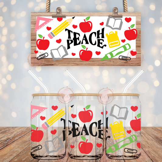 TEACH-16oz Libbey Glass Wrap